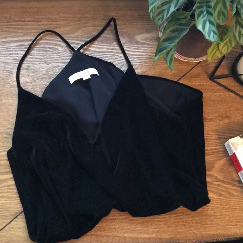 Black velvet tank